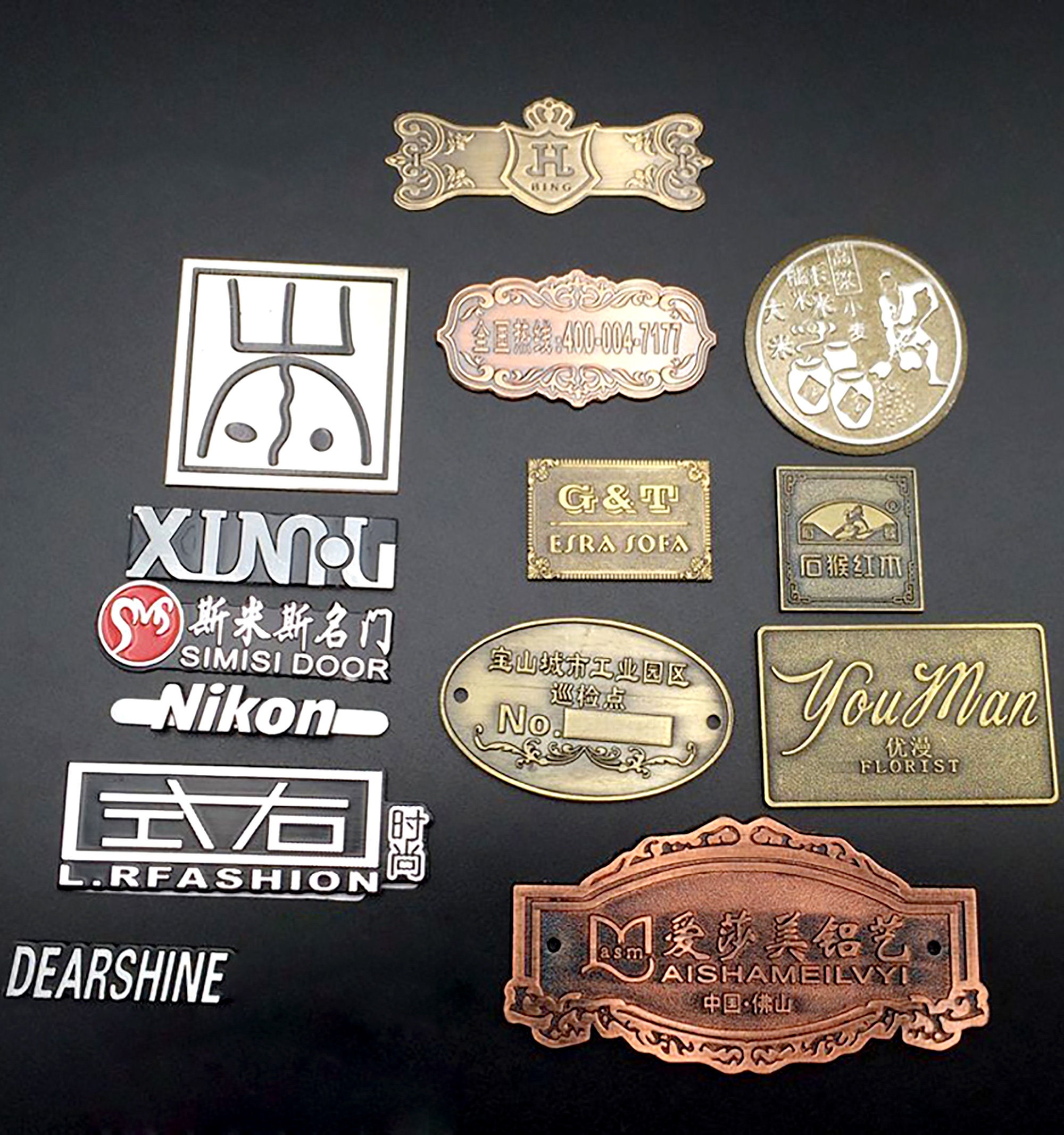 Custom Brass LOGO Nameplate Personalised CircleDoor | Etsy