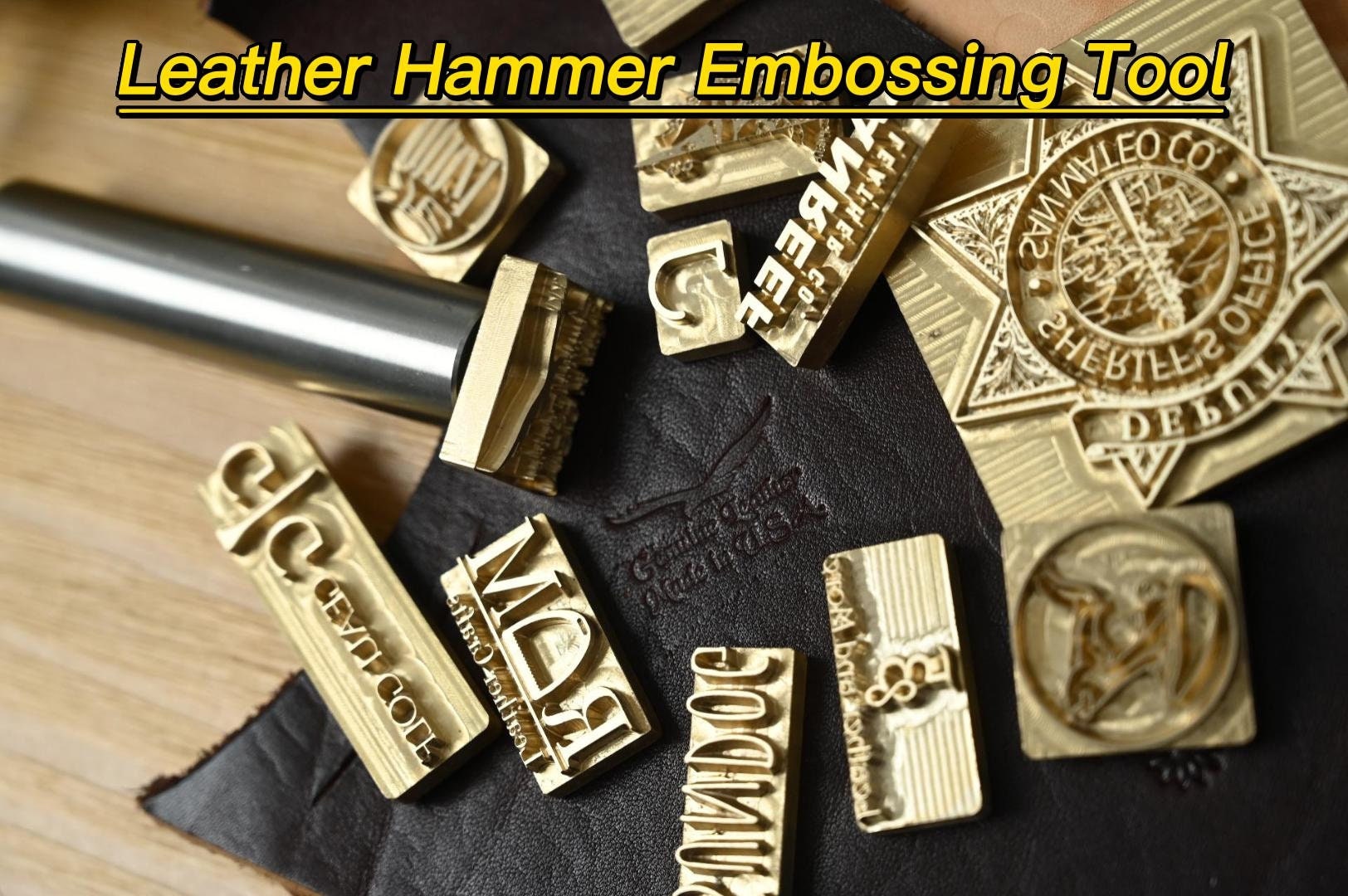 Create Your Unique Logo Professional Custom Stainless Leather Hammer Embossing  Tool Crafting Logo Embosser Imprint Gift Vegetable Tanned 