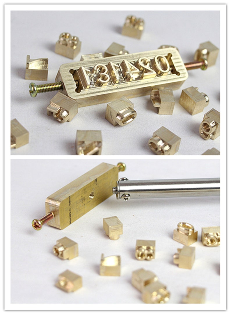 Custom Leather Stamp 26 Alphabet Stamp Brass Metal letters Etsy