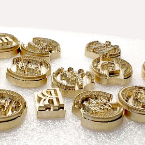 12mm Brass material Customize Personalized Embosser Stamp - Custom Leather logo embossing, Wood Heat Stamp branding iron wooden burning