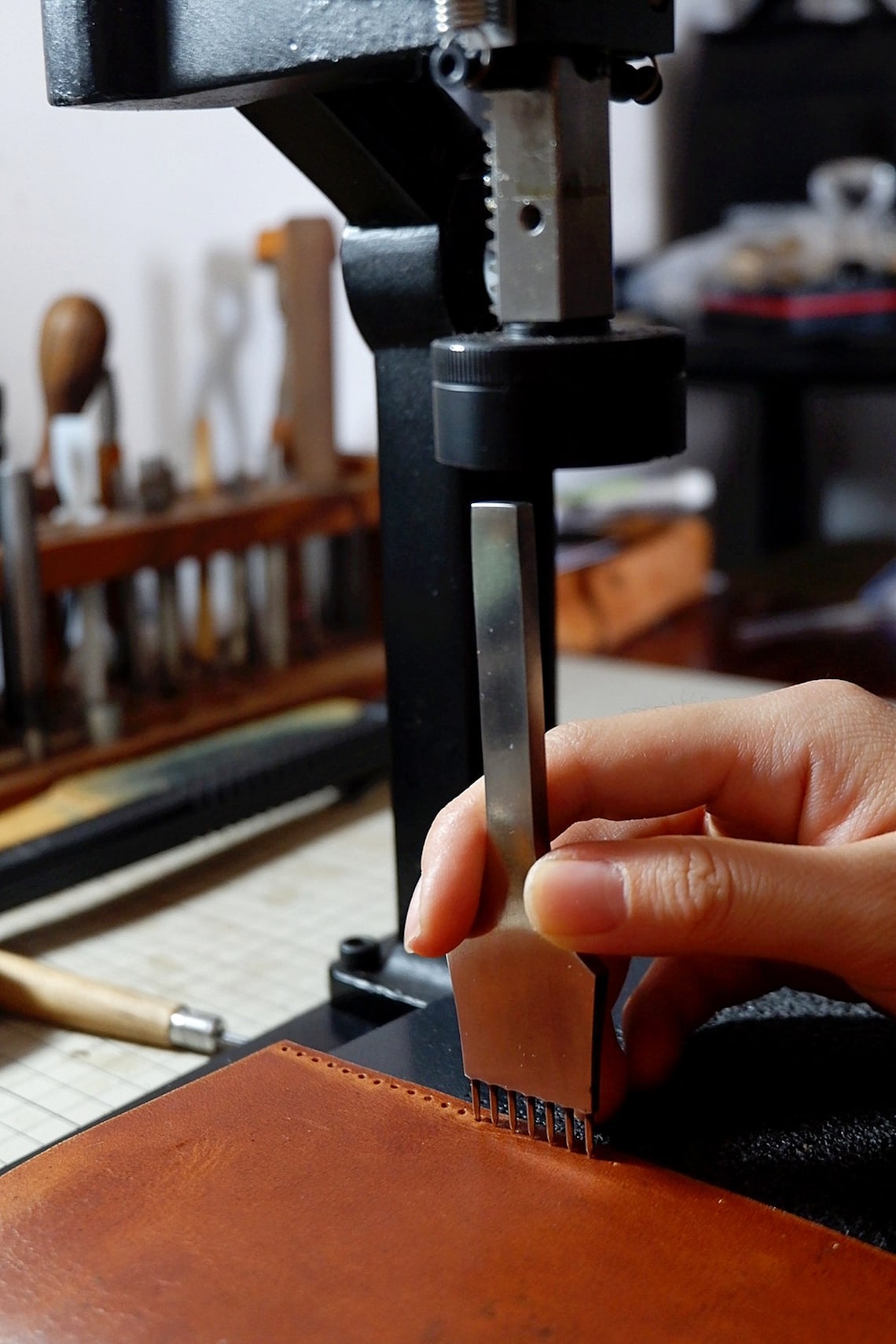 Special made Leather Hole Puncher Hand Punching Machine Manual Etsy