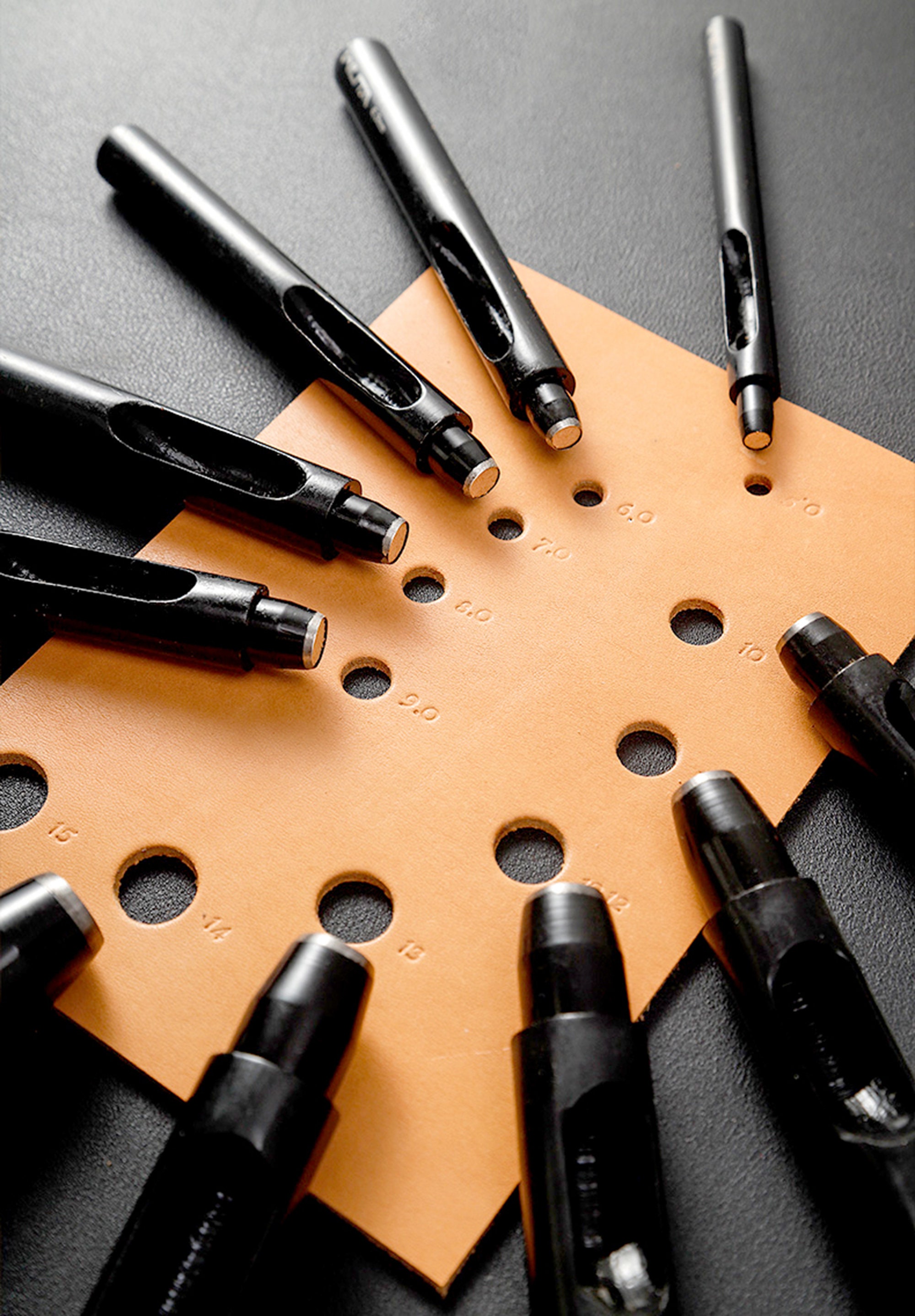 Leather Hole Punch with 6 Different Hole Sizes - Free Sample Pack