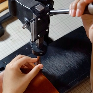 Special made Leather Hole Puncher Hand Punching Machine Manual Press Puncher Punch Tools for DIY Leather Craft Punching Holes image 4