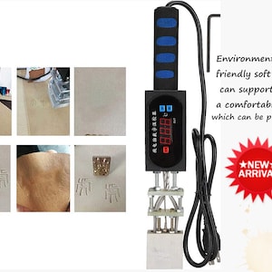 Máquina de estampación en caliente portátil de 110v 220v, grabado en relieve de mano, cuero, papel de madera, prensado de pasteles, máquina de calentamiento de hierro para marca de mano