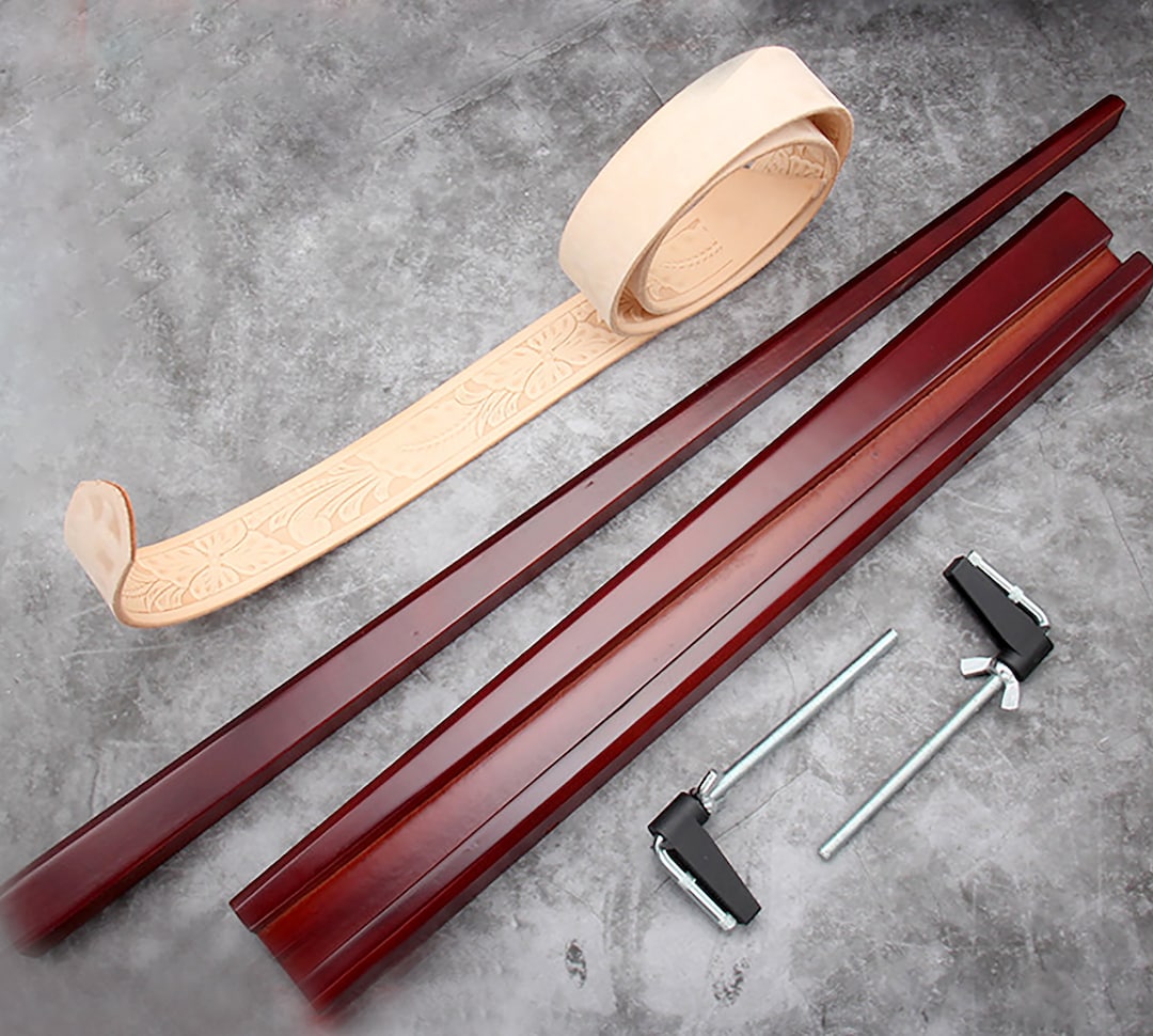 Leather Belt Edge Painting Jig Wooden Tool for Handmade Belts Leather