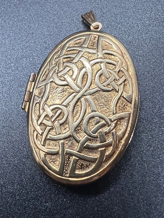 Large 9Ct Gold Celtic Locket by CWP
