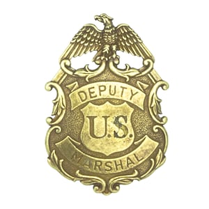 AUTHENTIC Old West Styled  U.S. DEPUTY MARSHAL Badge, Reproduction
