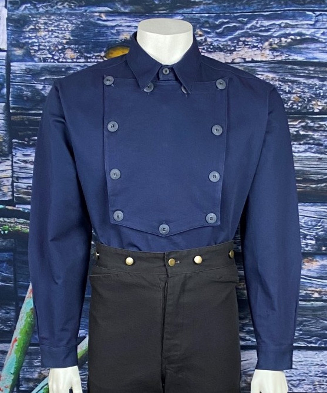 John Wayne Style CAVALRY Bib Shirt, Available in Navy Blue or Confederate  Gray. FREE US Shipping. - Etsy