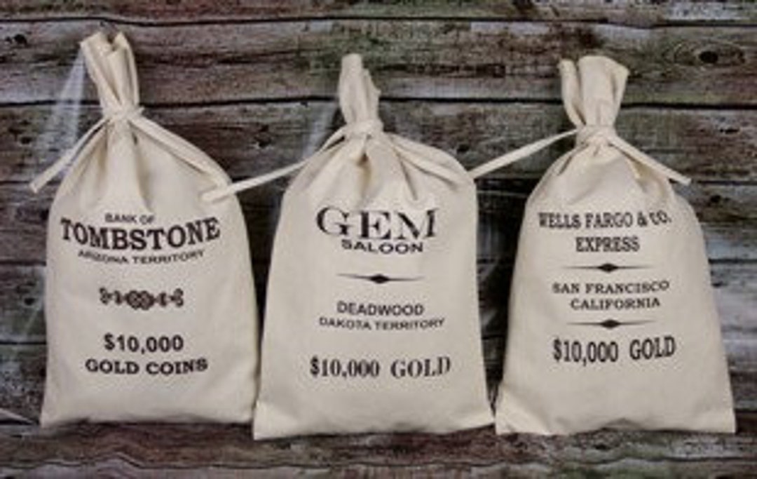 OLD WEST Bank/money Bag 