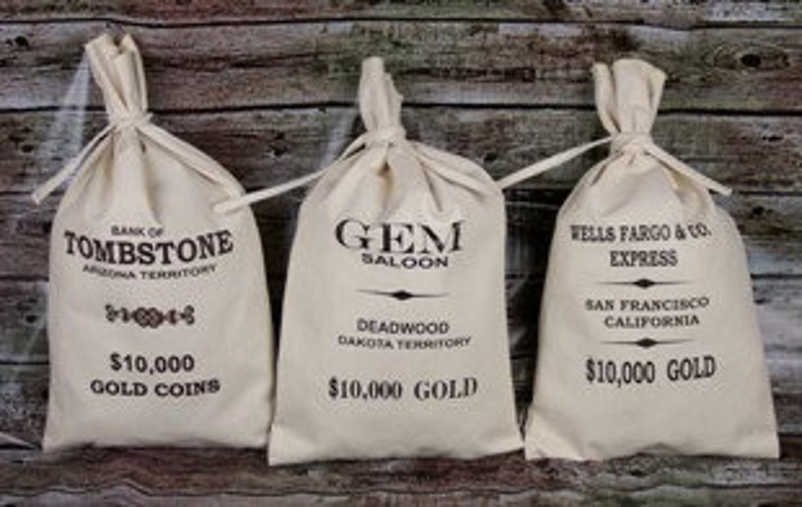 OLD WEST Bank/Money Bag GOLD Coins Not Included Etsy