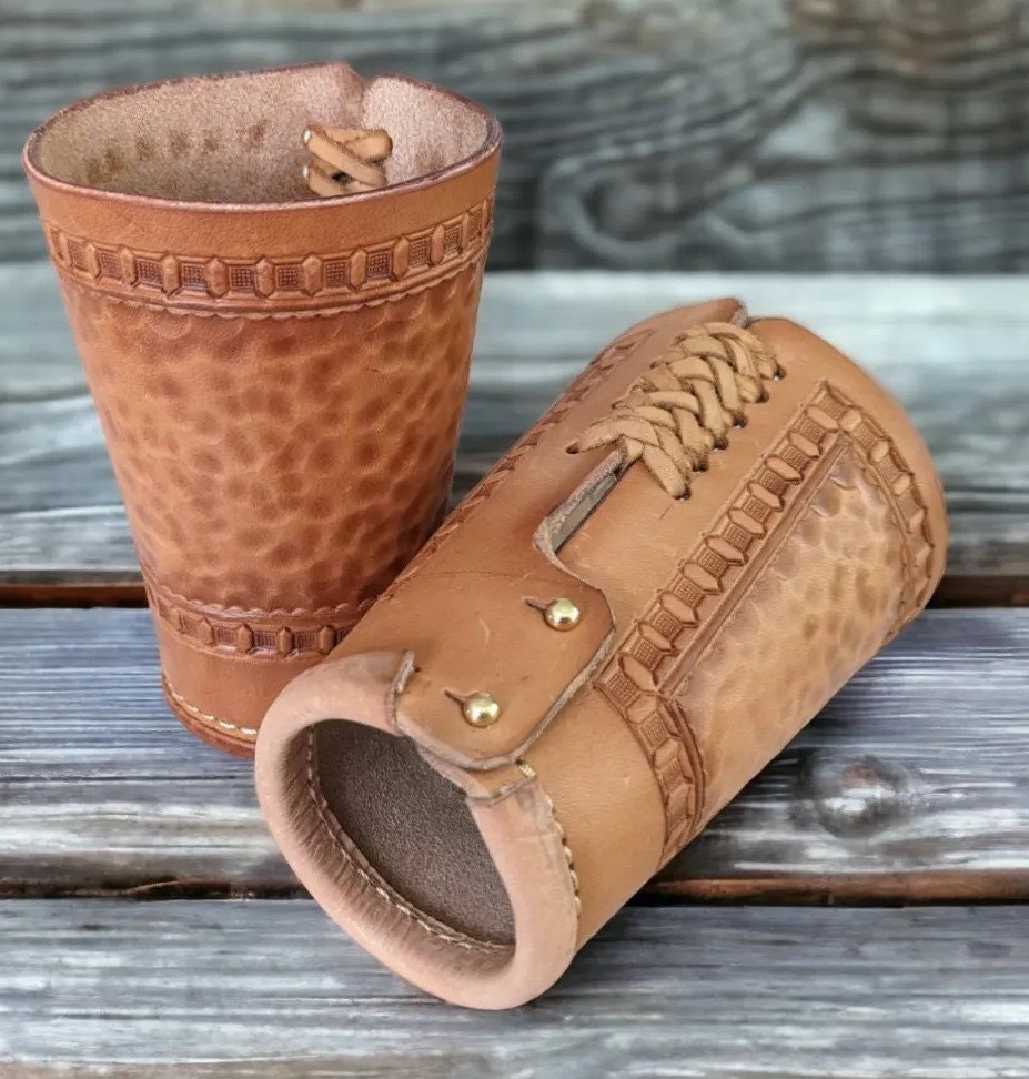 Reproduction, Custom Made Leather Cowboy Cuffs, from "CROSSFIRE TRAIL" Movie, as worn by Tom Selleck. Hand tooled & US Shipping included.