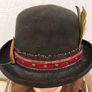Mountain Man/Fur Trader CUSTOM designed Derby Hat, SIZES  Small-XL