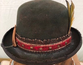 Mountain Man/Fur Trader CUSTOM designed Derby Hat, SIZES  Small-XL