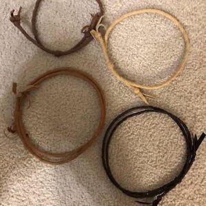 Hand Made BRAIDED LEATHER Hat Band with Double tail Tassels. Very RUSTIC Old West Look, Tie one on!