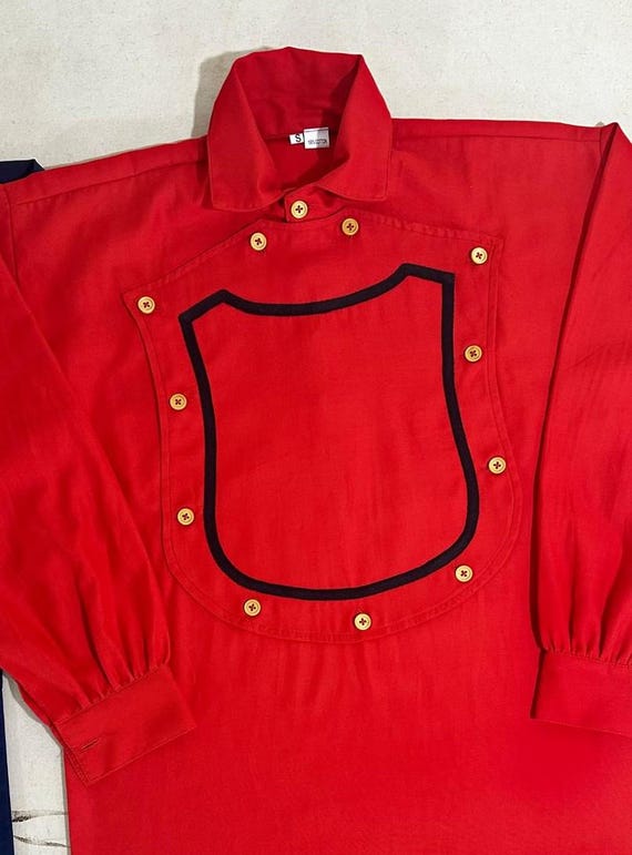 VINTAGE Style Old West SHIELD Front Bib Shirt, Custer Shirt-turkey