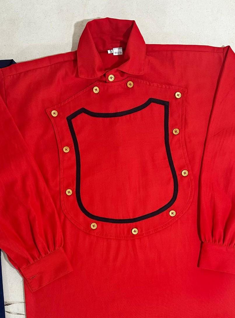 VINTAGE Style Old West SHIELD Front Bib Shirt, Custer Shirt-turkey