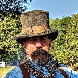 Distressed OUTLAW or MOUNTAIN MAN Top Hat, No two alike!
