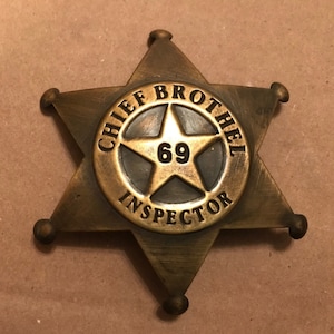 OLD WEST BADGES, Solid Brass Reproduction Badges with Free Shipping
