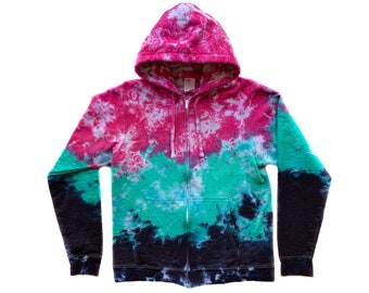 トップス zip-up Parker / hoodie 90s archive The 90s Called Tie Dye Zipper Hoodie - Etsy
