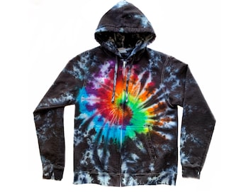 The Black Hole Tie Dye Zipper Hoodie - Etsy