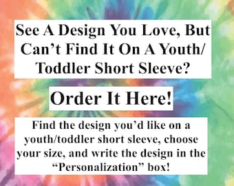 Get What You&#39;re Looking For On A Youth Or Toddler Short Sleeve
