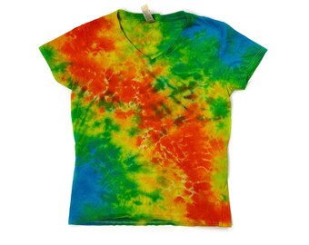 Weatherman Damski dekolt w serek z krótkim rękawem i nadrukiem tie-dye