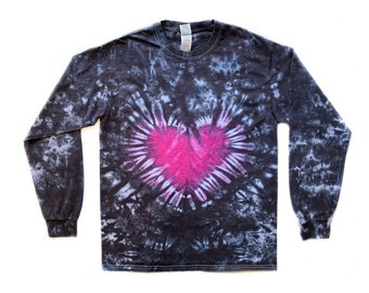 Koszula z długim rękawem w stylu tie-dye „The Heartbreaker”