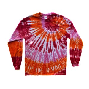 The Tropical Sunset Long Sleeve Tie Dye Shirt - Etsy