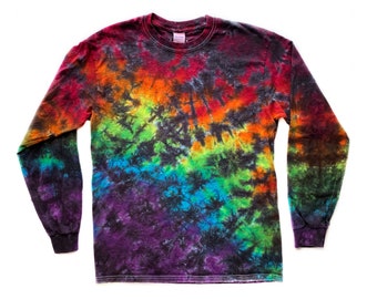 The Rainbow Leopard Tie Dye Long Sleeve T Shirt