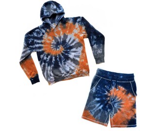 The Koi Pond Tie Dye Hoodie Sweatsuit With Shorts Etsy