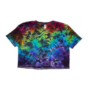 The Rainbow Leopard Tie Dye Crop Top