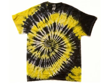 tie dye yellow shirt