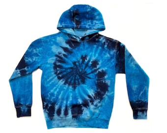 blue ocean tie dye hoodie