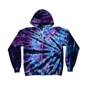 Tie Dye Zip Hoodie - Etsy