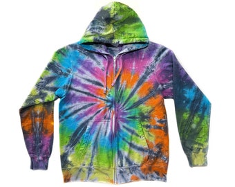 The Psychedelic Relic Tie Dye Zipper Hoodie