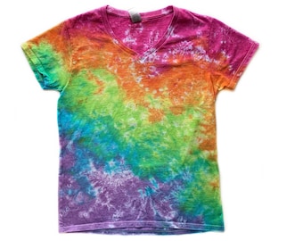The Unicorn Ladies V-Neck Tie Dye Short Sleeve