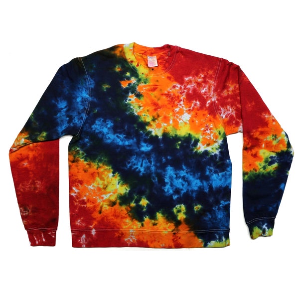 Red tie dye crewneck clearance