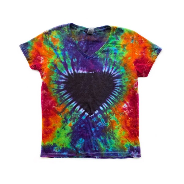 The Love Bird Ladies V-Neck Tie Dye Short Sleeve