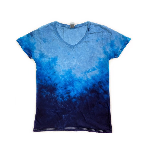 The Whale Shark Ladies V-Neck Tie Dye Short Sleeve