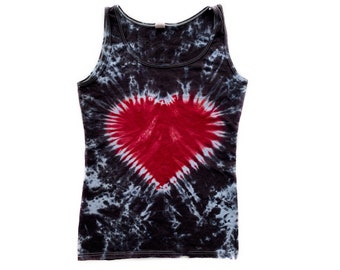 The Heart Of Glass Tie Dye Ladies Tank Top