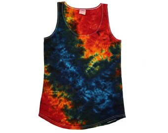 The Midnight Bonfire Tie Dye Ladies Tank Top