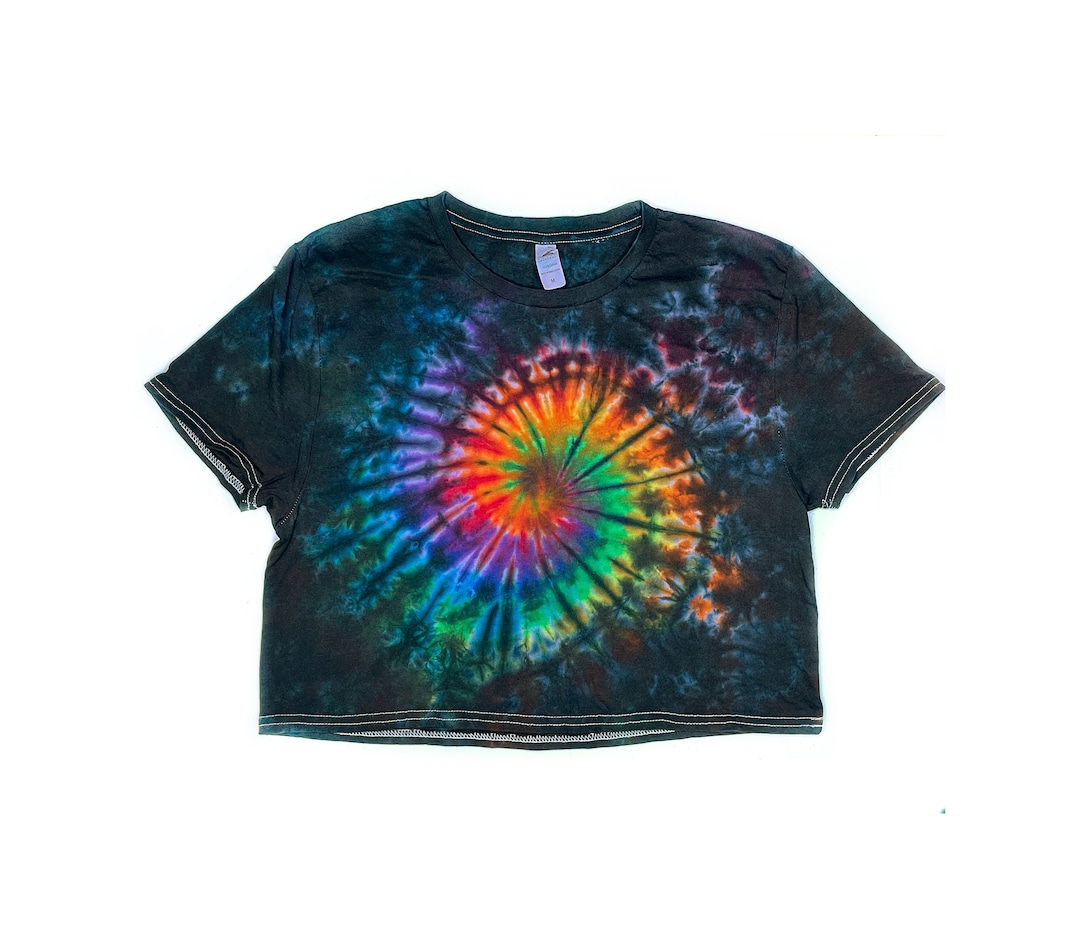 The Black Hole Tie Dye Crop Top Etsy