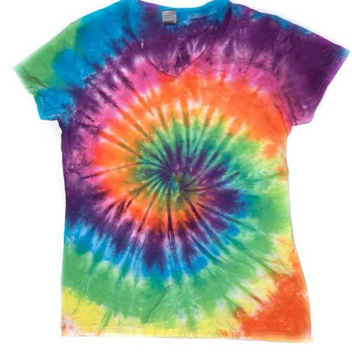 The Deep Space Ladies V-neck Tie Dye Short Sleeve - Etsy