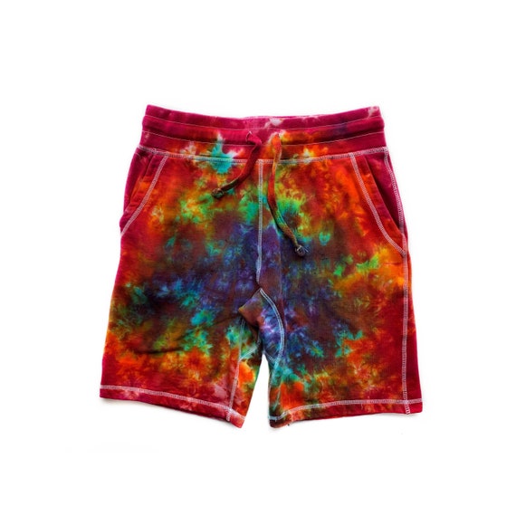 Tie dye sweatpant shorts sale