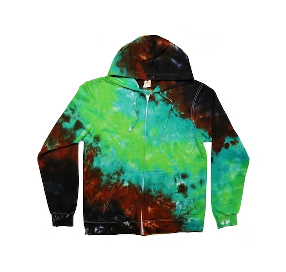 La felpa con cappuccio con cerniera Tie Dye Reset Horticultural