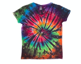 The Cosmos Damen V-Ausschnitt Tie Dye Kurzarm