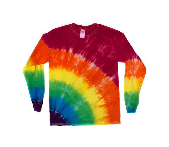 The Whole Rainbow Long Sleeve Tie Dye T Shirt - Etsy