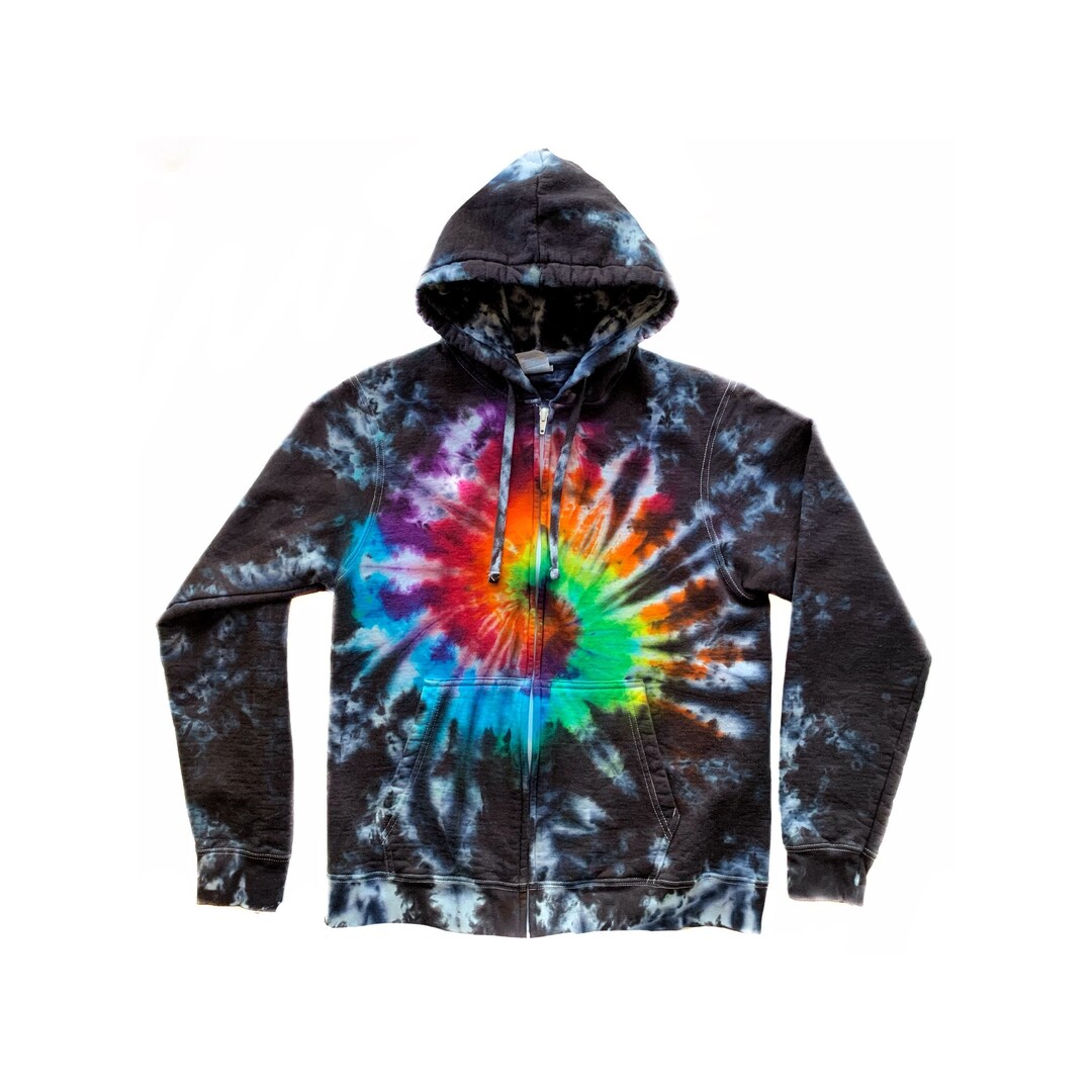 The Black Hole Tie Dye Zipper Hoodie - Etsy