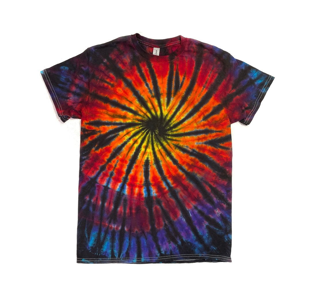 【SATIIIZ】DS Printed Dyeing Long Sleeve Tee The Kaleidoscope Tie Dye T Shirt (short Sleeve & Long Sleeve