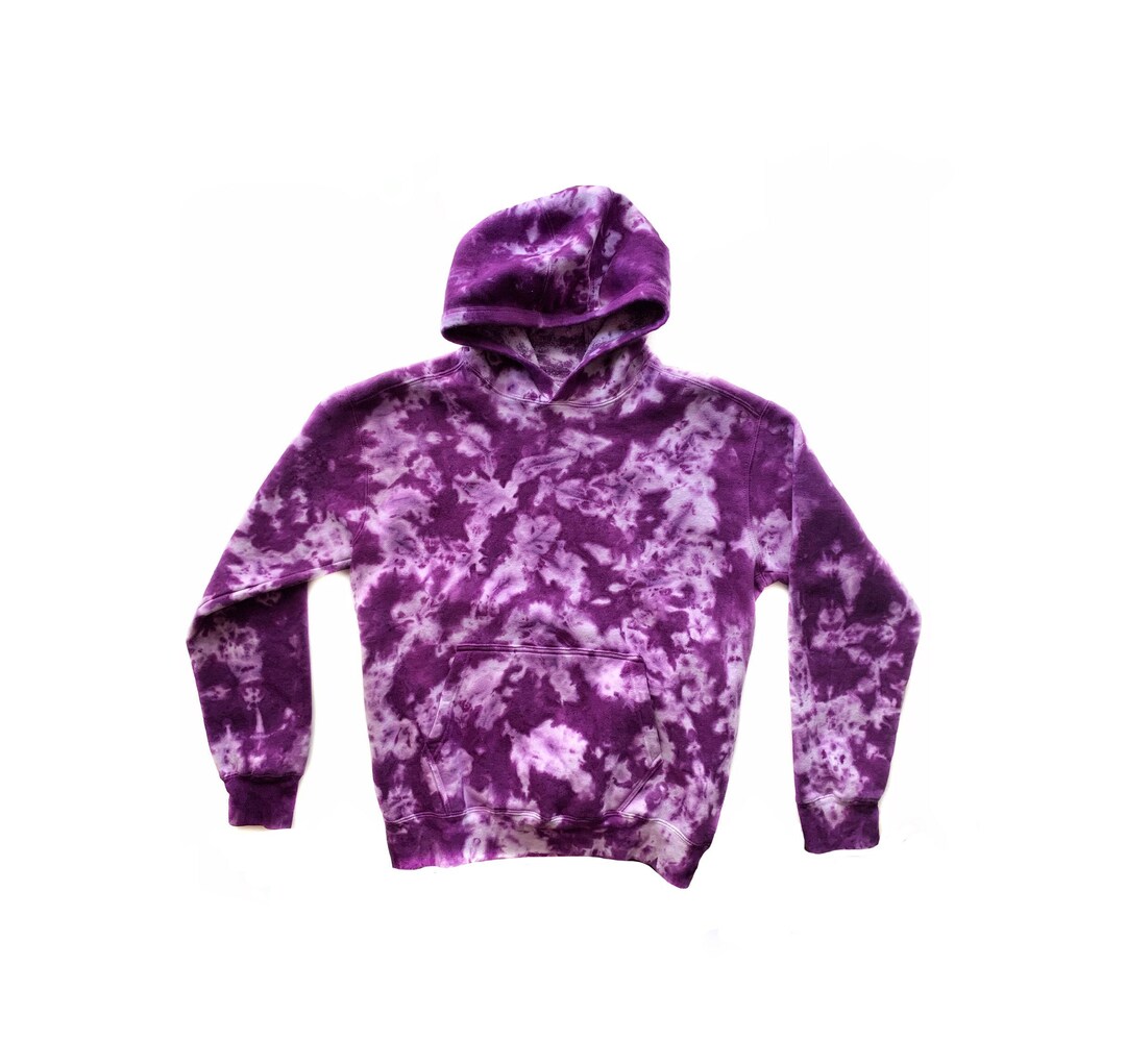 purple tie tie dye hoodie mens black